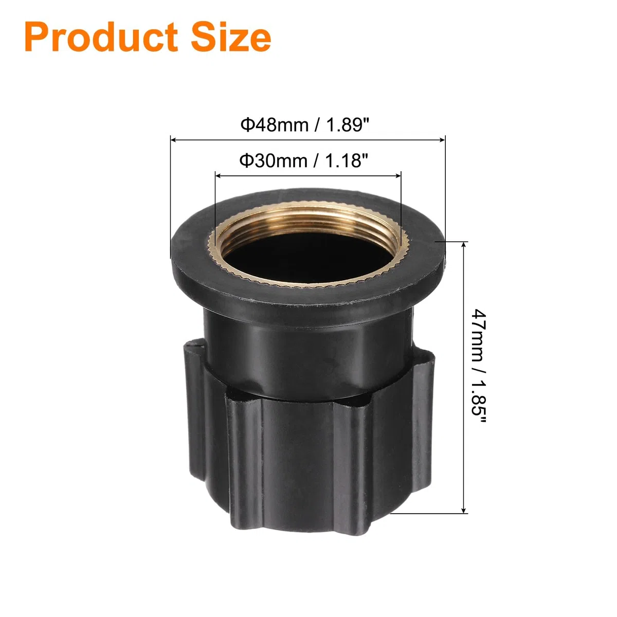 QUARKZMAN 2 Pz Dado Di Fissaggio Per Rubinetto, Diametro Interno 1.18" x Altezza 1.85" Dado Di Fissaggio In Plastica Per Rubinetto, Dado Di Assemblaggio Per Rubinetto Per E Bagno, Nero