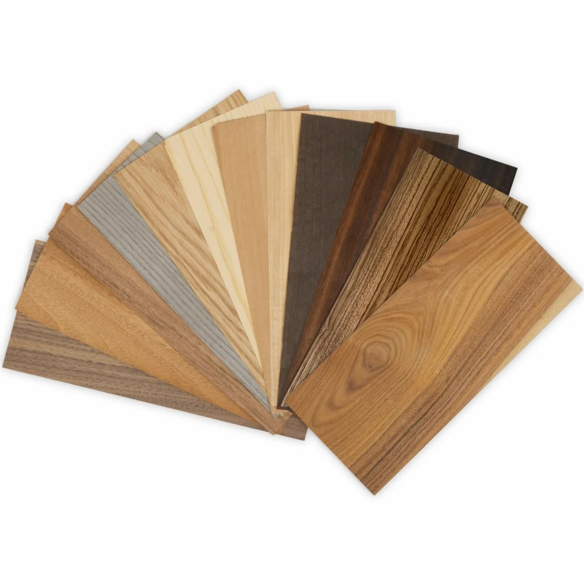 Kontrasti Set Impiallacciatura per Intarsio - 12 Tipi di Legno x 24 Fogli, Pronto per Fai Da Te, Progettazione, Modellismo, Restauro