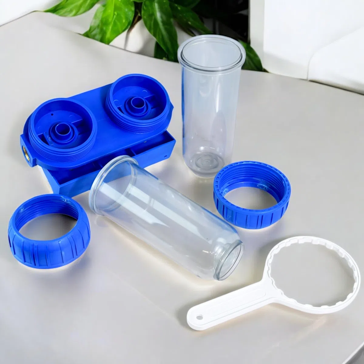 Sistema Porta Filtro per Acqua, Ampolla da 254mm (10"), Trasparente (2^ STADI - 3/4")