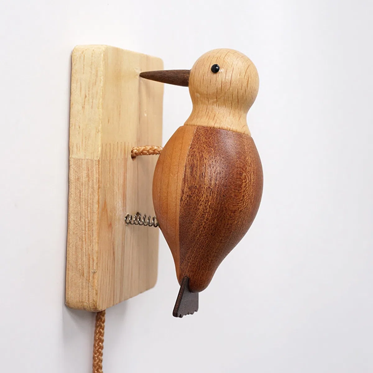 Campanello per porta a forma di picco-legna, battente per porta antica a forma di picco-legno, splendidamente creativo, per camerette dei bambini, torri di gioco, casette, campane, campanelli