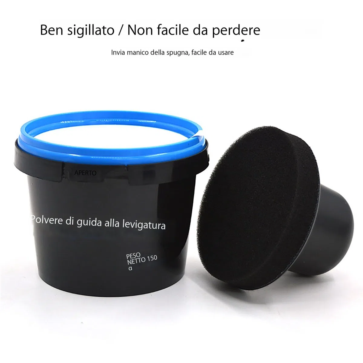 Generico Dry Guide Coat Powder, Leak-Proof Auto Body Sanding Aid, Portable Dust-Free Application, Easy-To-Use Applicator Design, Black Refill-Compatible Kit, Extensive Usage, 150g