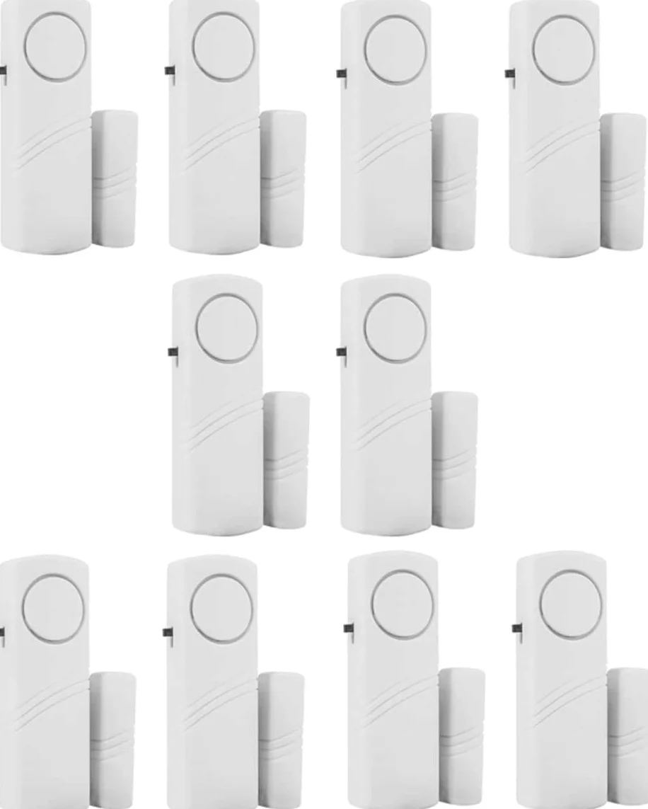 NICE Home Campanello di allarme per porte e finestre di sicurezza personale | Sensore wireless per porte e finestre | Confezione da 10