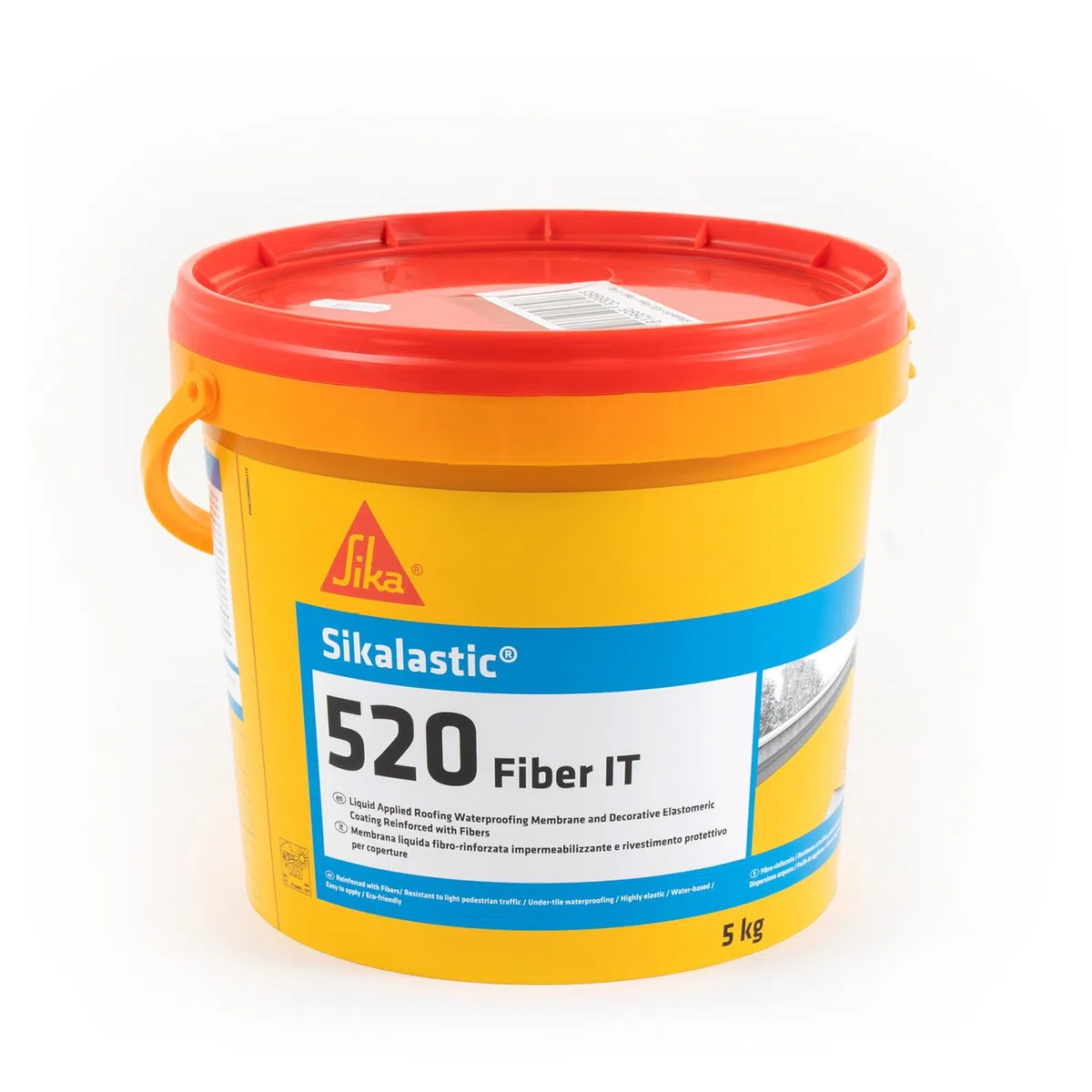 SIKA - Membrana fibrorinforzata per terrazzi - Sikalastic-520 Fiber IT, Grigio - Calpestabile e ultra resistente ai raggi UV - Protezione duratura per la tua casa - 5kg