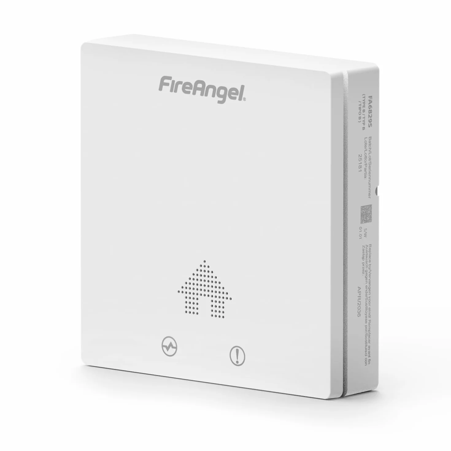FireAngel FA6829S Rilevatore Monossido di Carbonio Ultra Sottile, Rilevatore CO con 10 Anni di Autonomia, Sensore Monossido di Carbonio