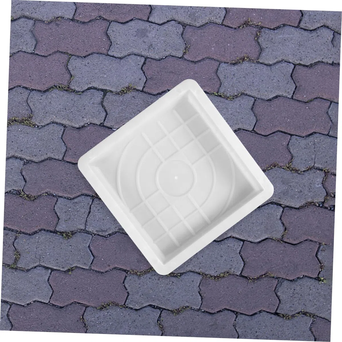 SUPVOX Stampo per Pavimento Esterno in Plastica Bianco 2 Pezzi per Mattoni e Vialetti, Facile da Pulire, per Fai da Te e Percorsi in Giardino