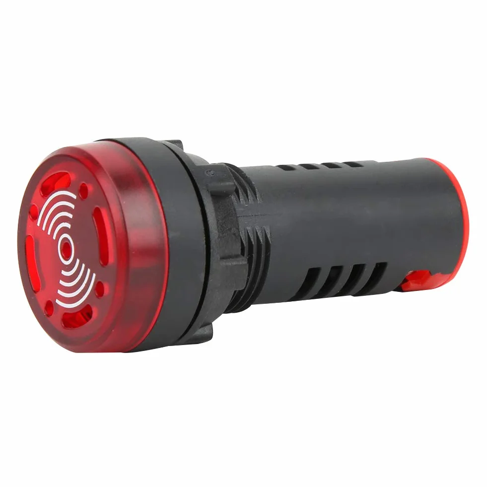 10 Pz Indicatore acustico rosso di allarme 24V 20mA LED Buzzer AD16 22SM LED lampeggiante con voce forte