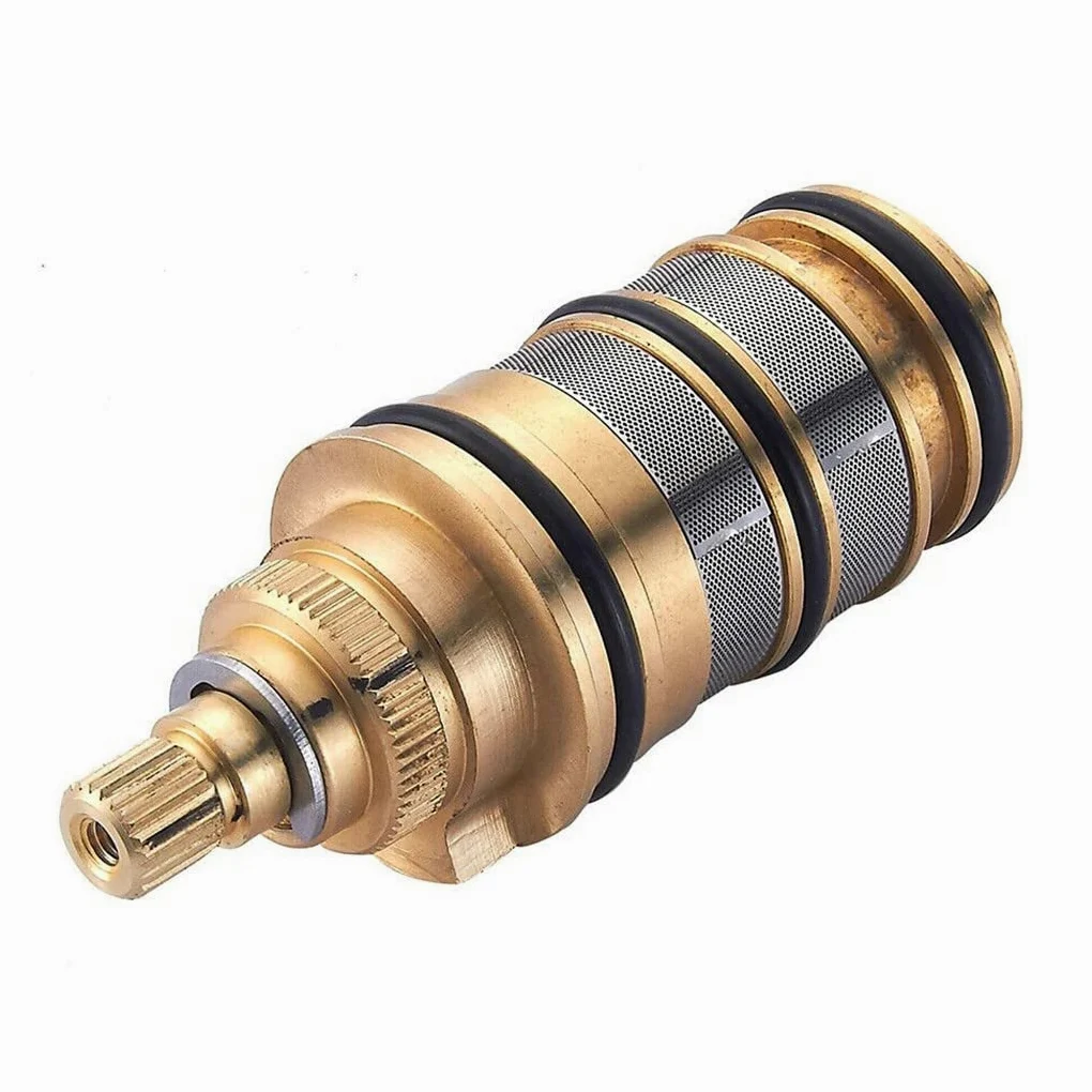 Cartuccia termostatica di Ricambio in Ottone Kit di Riparazione per Miscelatore per Doccia, Miscelatore termostatico, Rubinetto per Vasca da Bagno, Maniglia per valvola Doccia, Kit di Riparazione