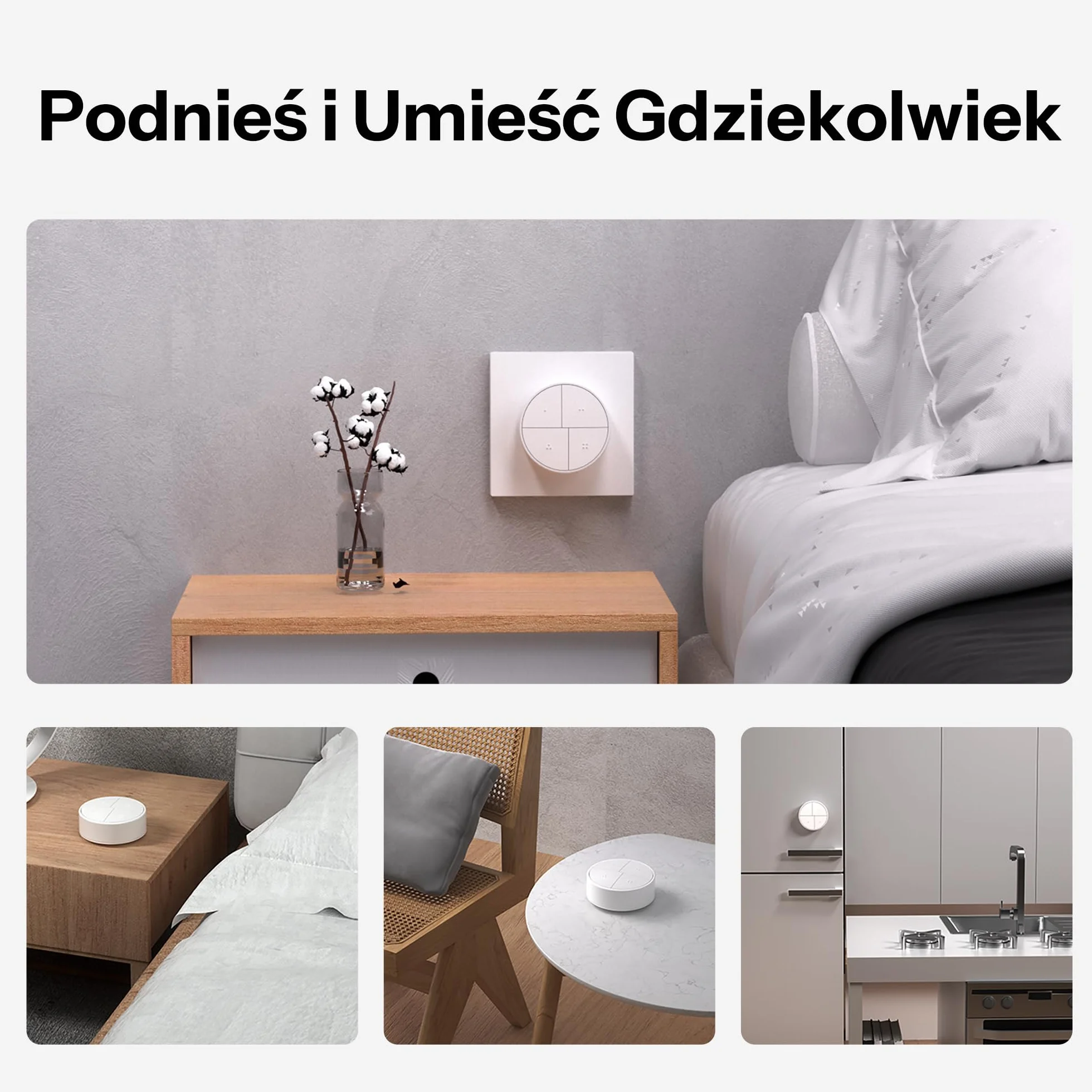 SONOFF Pulsante Intelligente SNZB-01M Wireless ZigBee 4 in 1 Bianco | 16 azioni, Zigbee Binding & TouchLink controllo della luce, compatibile con Home Assistant, SmartThings, Hub richiesto