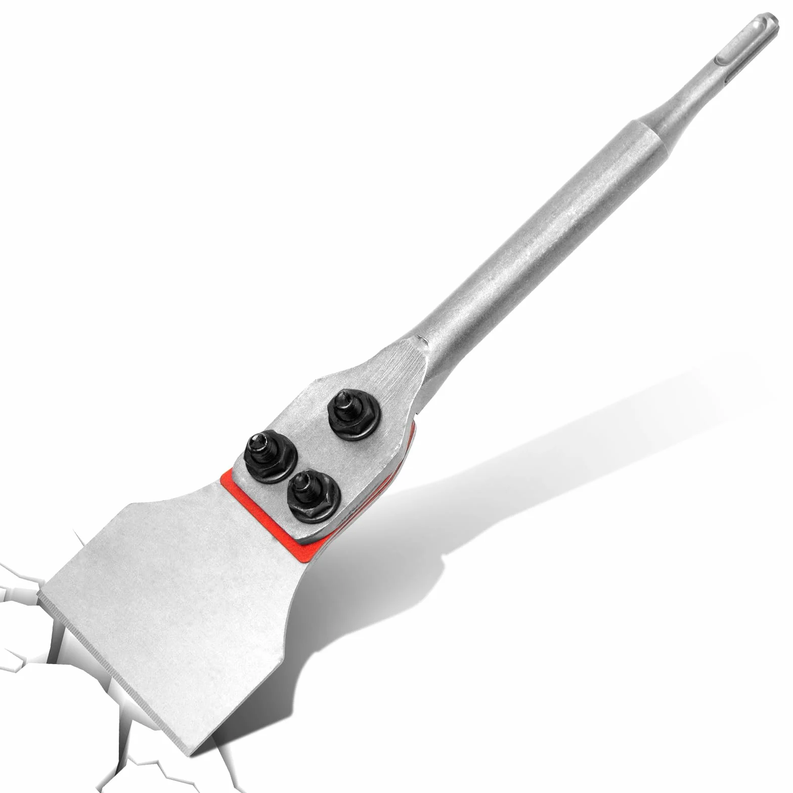 Scalpello SDS Plus 300 x 75 mm per Piastrelle, Pavimenti e Rimozione Colla, Blade in Lega di Acciaio, Manico in Plastica, Edge Smussato