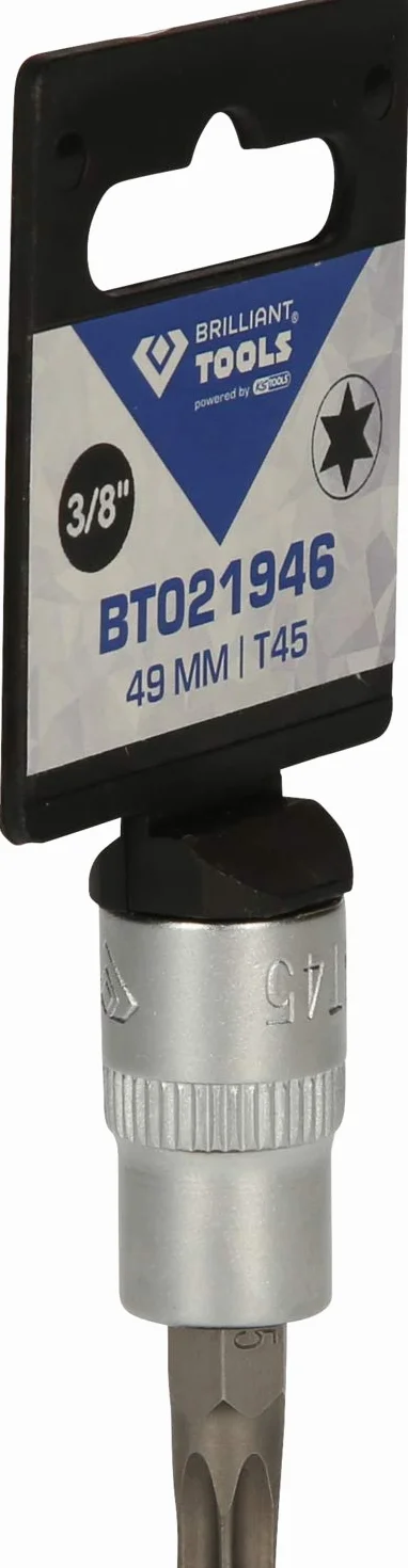 BRILLIANT TOOLS BT021946 Bussola a inserto Torx 3/8", T45 [Powered by KS TOOLS]