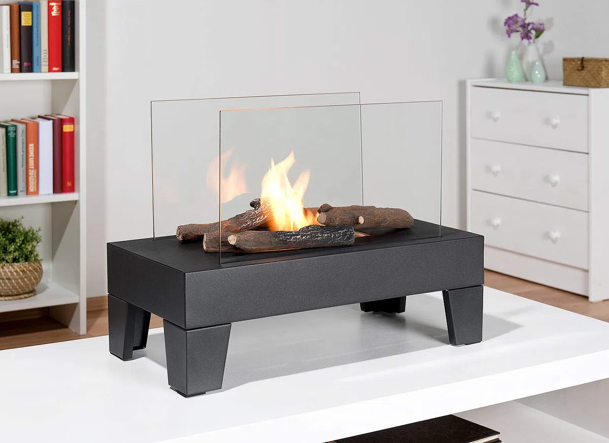 Carlo Milano Gel & Ethanol Fireplaces - ciocco di Ceramica: Set da 4 Rami Decorativi per camini a bioetanolo, Ceramica Resistente al Calore (Legna per Fuoco Diretto, ciottoli in Camino a Gas, Camino)