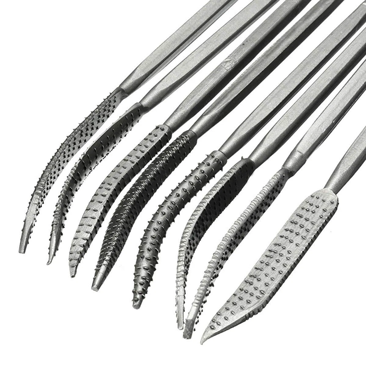 8 PZ Doppia Estremità Legno Rasp File Set 5.5 X 200mm Lavorazione Del Legno Intaglio Rasping Grosso Handware Strumenti