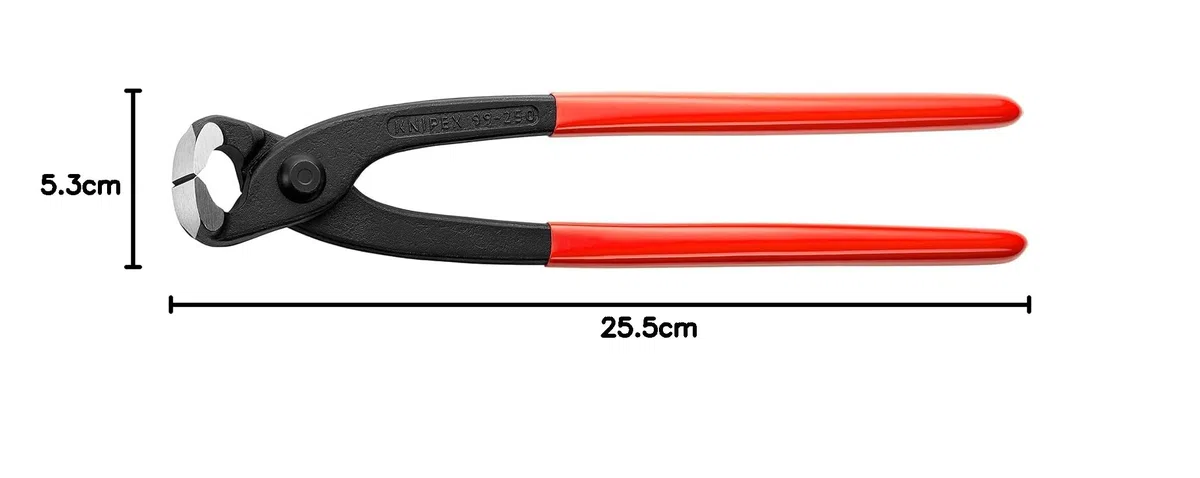 KNIPEX Tenaglia (pinza per ferraioli e cementisti) rivestiti in resina sintetica 250 mm, 99 01 250 EAN