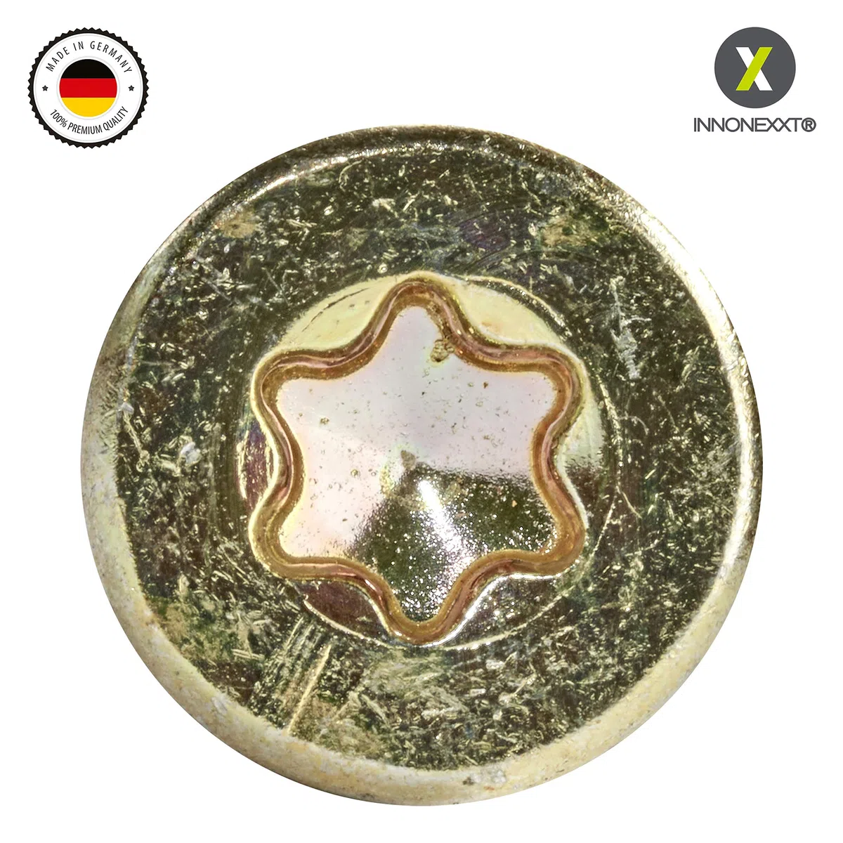 Viti Per Truciolato Di Alta Qualità, Con Nervature Di Fresatura, Punta Di Taglio, Per Terrazze, Viti Universali, Zincate Giallo, Fatto in Gemania, 500 Pezzi, Denti Interni - 3,5 X 40 Mm