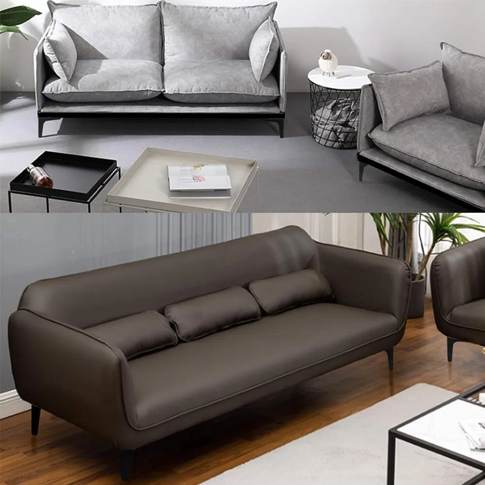4 Pcs Gambe per Mobili, Piedini per Mobili,Gambe per Letto Piedi Letto Piedini per Divano Carica fino an 800 KG, Moderni Piedini Triangolari in Metallo per armadietti, divani (Nero-13 cm)
