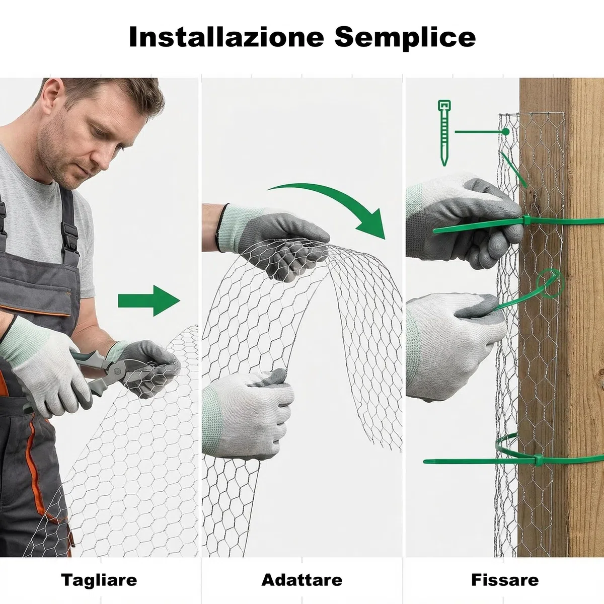 Amagabeli Rete Zincata Rinforzata, 12.7mm, 40cm x 8m, ad Alta Densità - Perfetta per Recinzione di Pollame, Animali Domestici, Orto e Protezione Piante - Antiruggine e Durevole