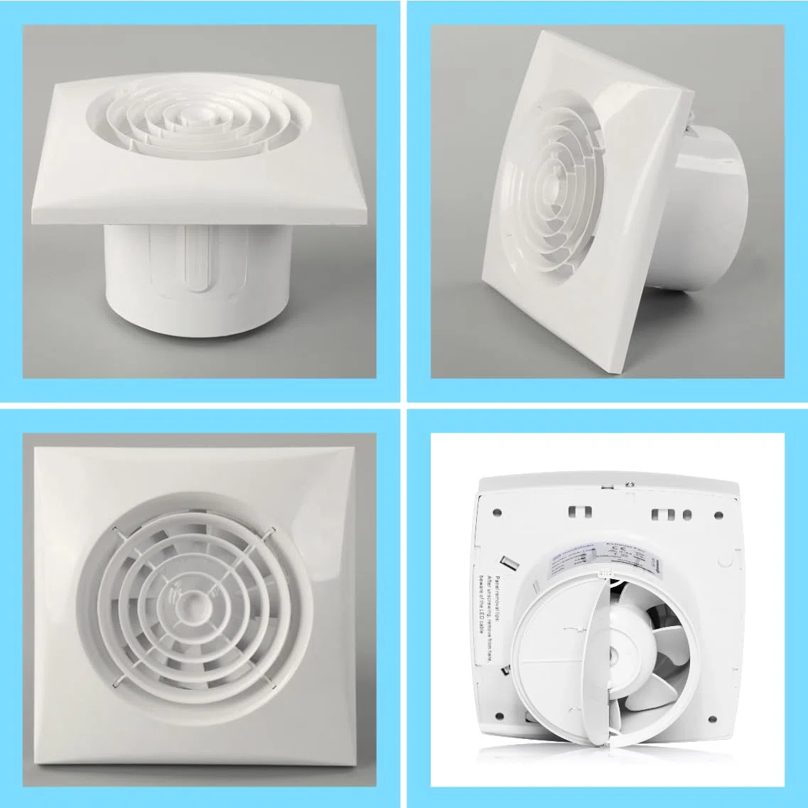 IN-OV_Ventilatore di estrazione dell'aria E100 (per ø da 100) + valvola di ritegno, 10W-95m3/h, bagno, cucina, ufficio, WC, VMC, garanzia 2 anni