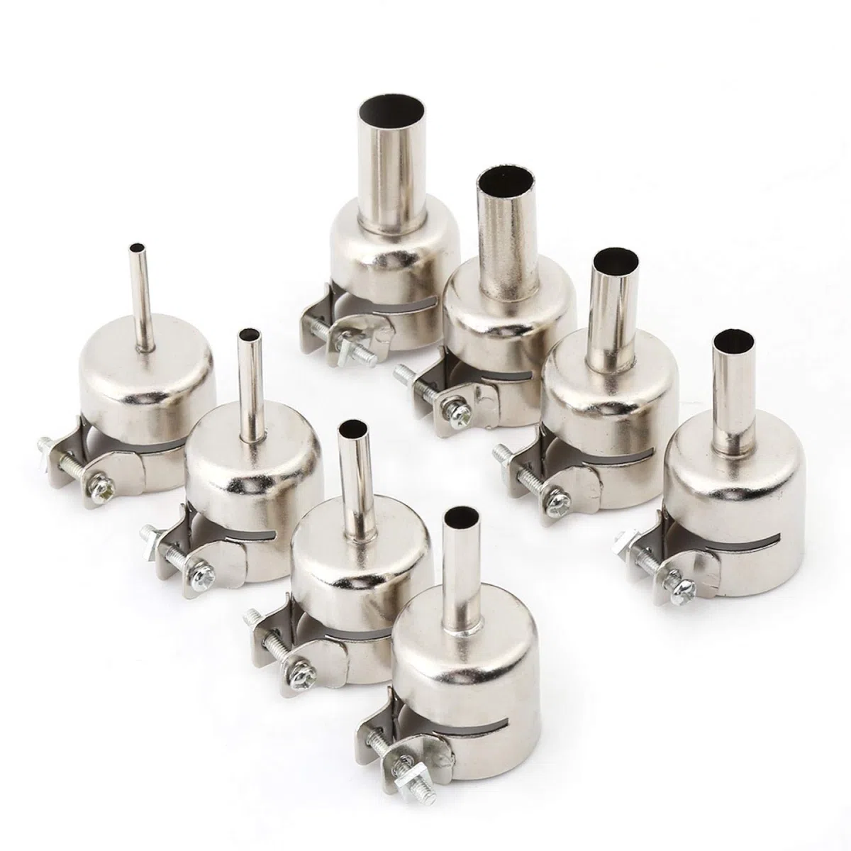 8 pezzi/set ugelli per pistola termica, adattatore aria pistola ugello di calore per strumenti di riparazione stazione di saldatura ad aria calda (3/4/5/6/7/8/10/12mm)