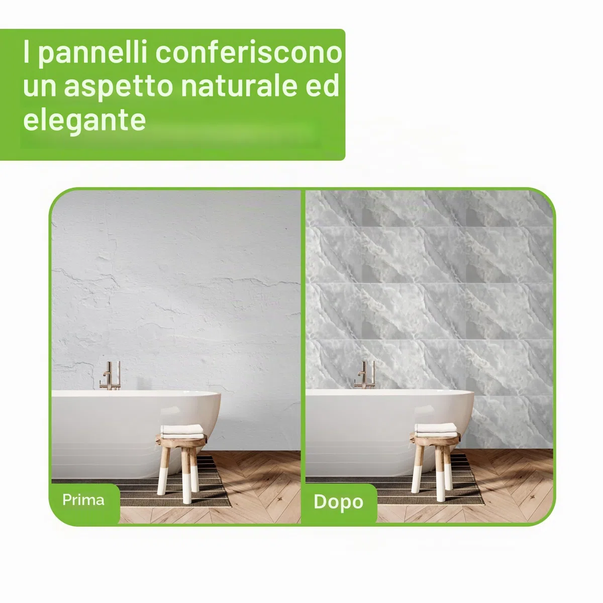 Grace Baltic - Pannelli da parete in PVC, 1,08 m²/6 pezzi, autoadesivi, in marmo, di ottima qualità, decorazione da parete, adesivi da parete elastici 2 mm di spessore (grigio marmo)