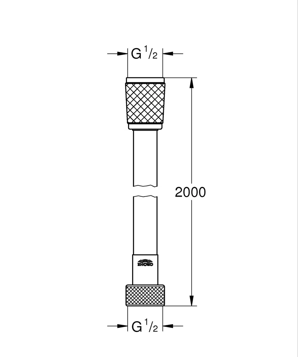 GROHE QUICKFIX VitalioFlex Comfort, Flessibile doccia, 2000mm, In metallo, 27173002