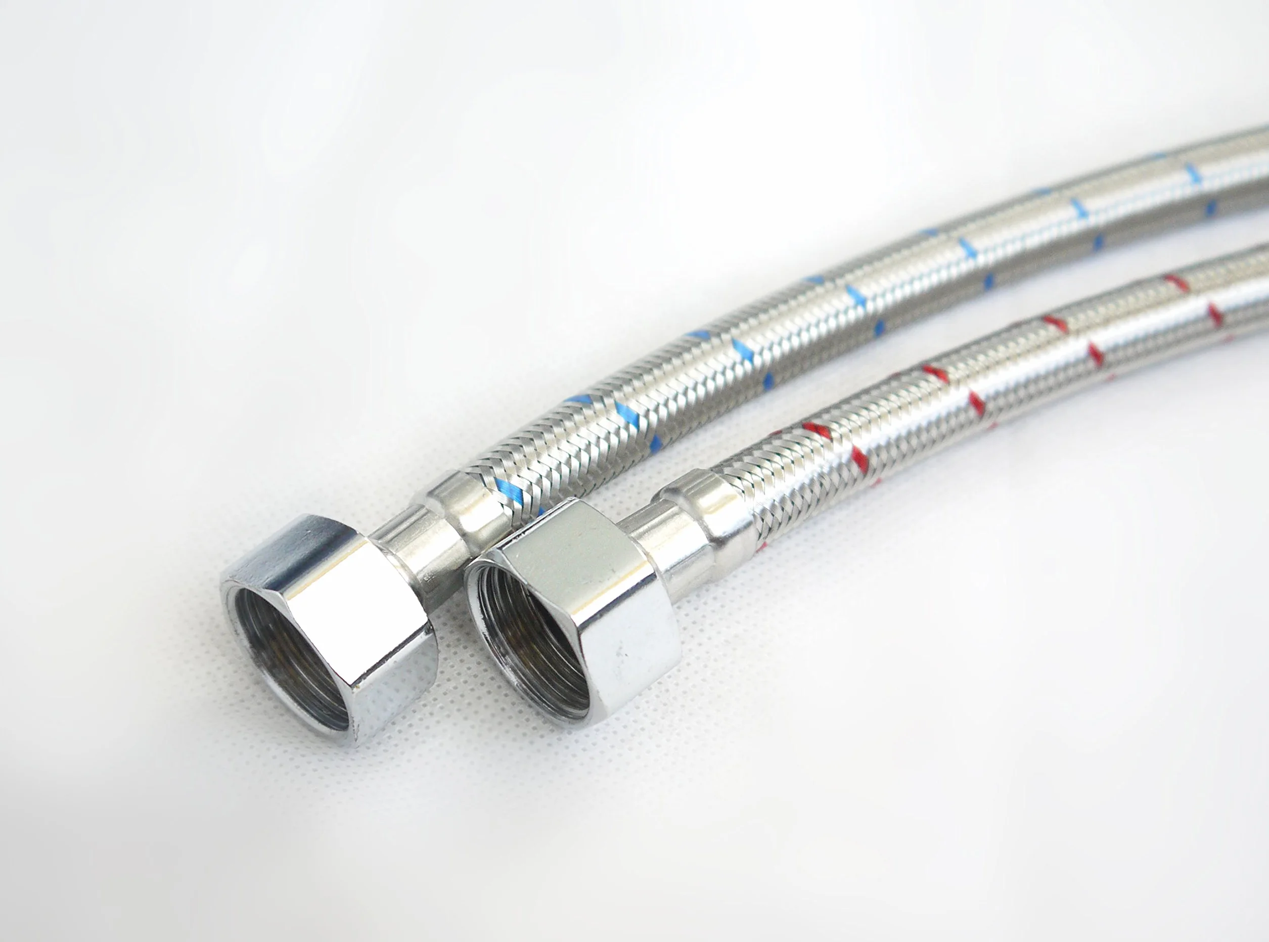 Connettori flessibili corti e lunghi per rubinetto del lavandino con miscelatore monoblocco, confezione da 2 pezzi M10, 1/2 BSP (400 mm di lunghezza)