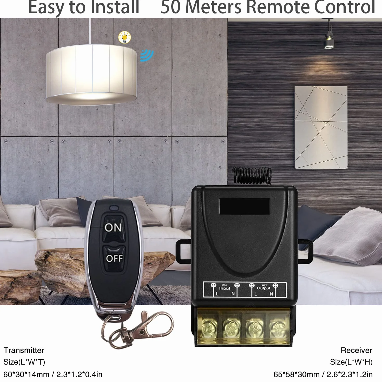 DieseRC Interruttore luce telecomando senza fili 433Mhz AC 220V 230V 30A ricevitore relè e 4 trasmettitori Radiocomando per pompa acqua leggera Elettrodomestici Irrigazione agricola