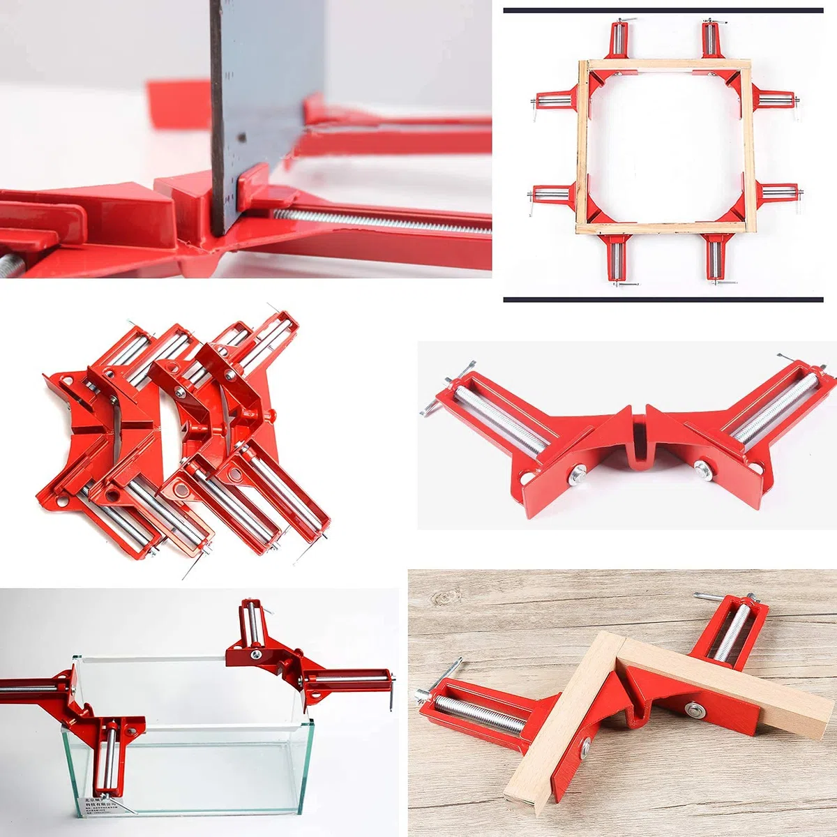 Morsetto Angolare a 90 Gradi per Legno, 4 pezzi ad Angolo Retto Angolo Cornice in Alluminio per Foto Saldatura morsetti angolari da Falegname Regolabile, Lavorazione del Legno DIY Hand Tools