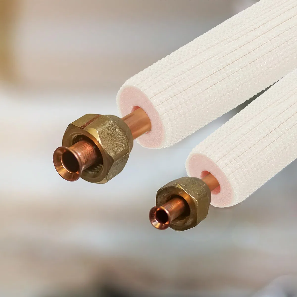 PATIKIL Tubo Isolante Schiuma per Tubi, 1/2" Tubo Schiuma Isolante con Conservazione Calore per Set di Tubi Dell'Acqua Rame Mini Split, 3.28Ft(1m), Bianco/Rosa