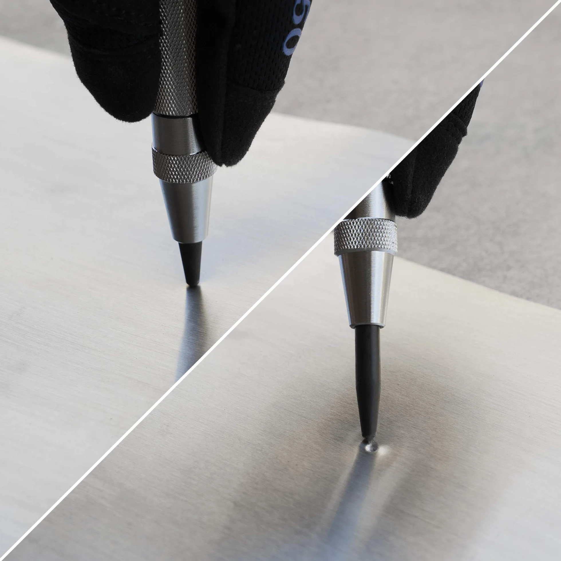NEIKO 02639A - Punzone automatico da 15,2 cm con molla regolabile con una sola mano, corpo cromato e punta in acciaio S2 Premium