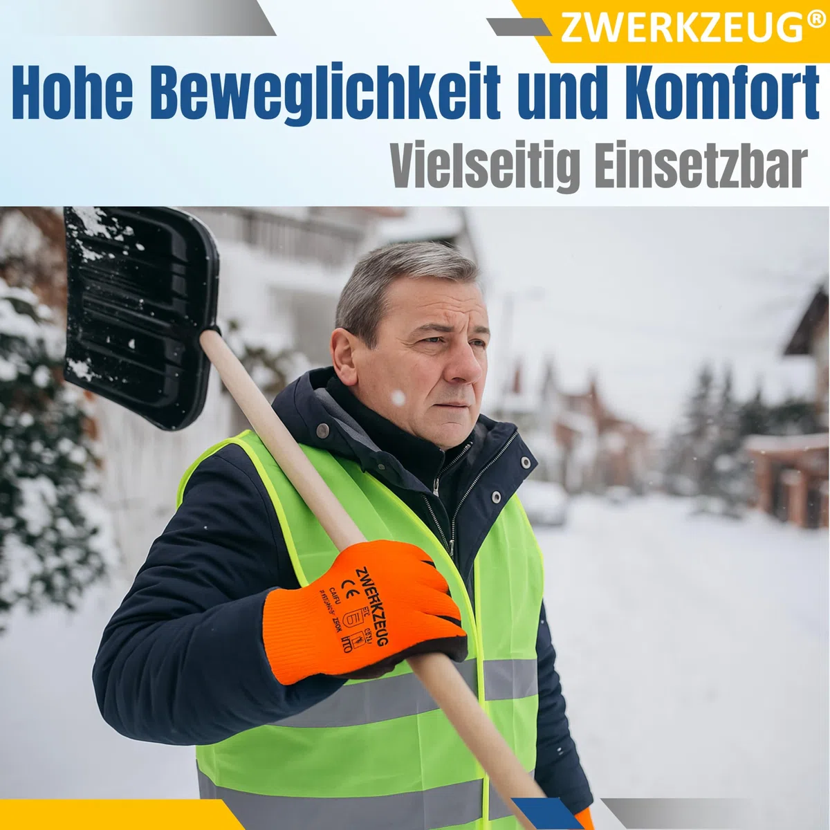 10 paia di guanti da lavoro caldi per giornate fredde, guanti invernali da costruzione con rivestimento in lattice, resistenti all'abrasione, guanti di sicurezza Heren (9 l)