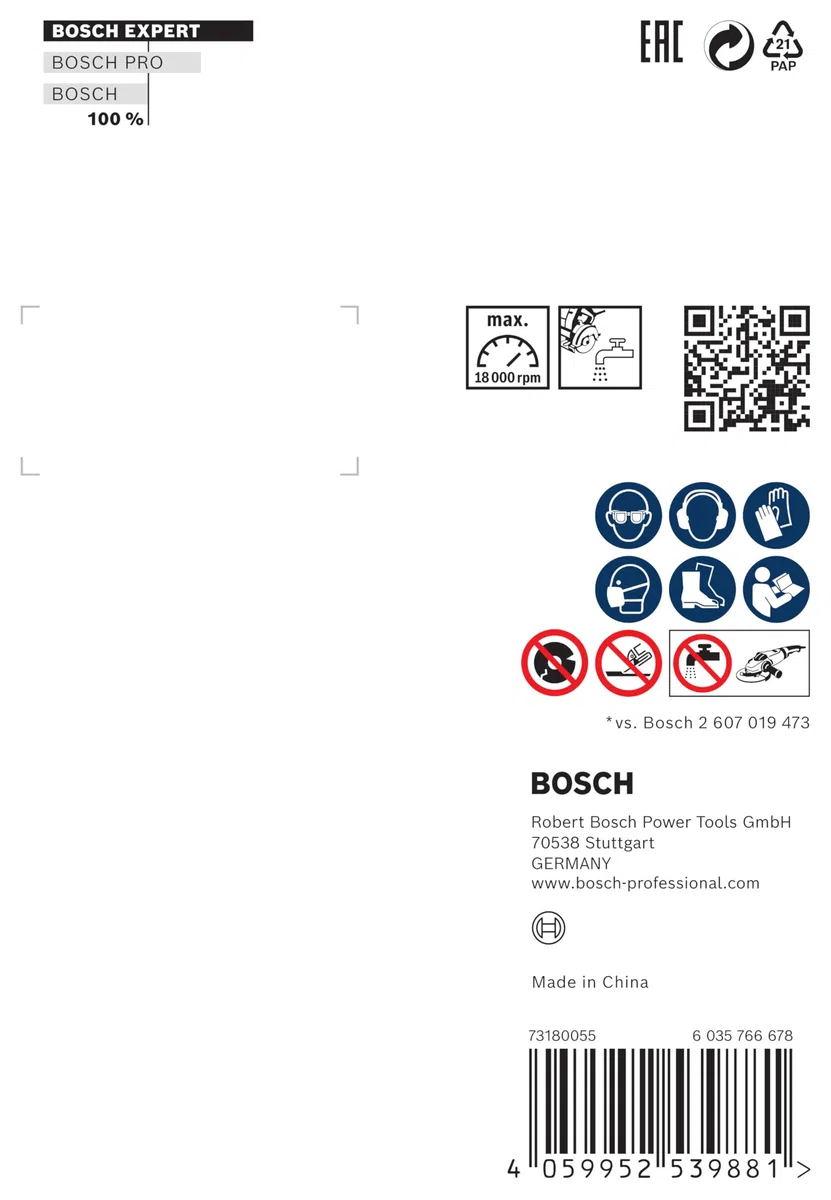 Bosch 1x Expert HardCeramic Diamanttrennscheiben (für Harte Fliesen, Harter Stein, Ø 85 mm, Professional Zubehör Kleiner Winkelschleifer)