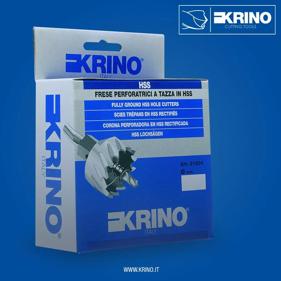 KRINO 2100102900 Fresa Perforatrice a Tazza in HSS-G, Acciaio, 29 mm