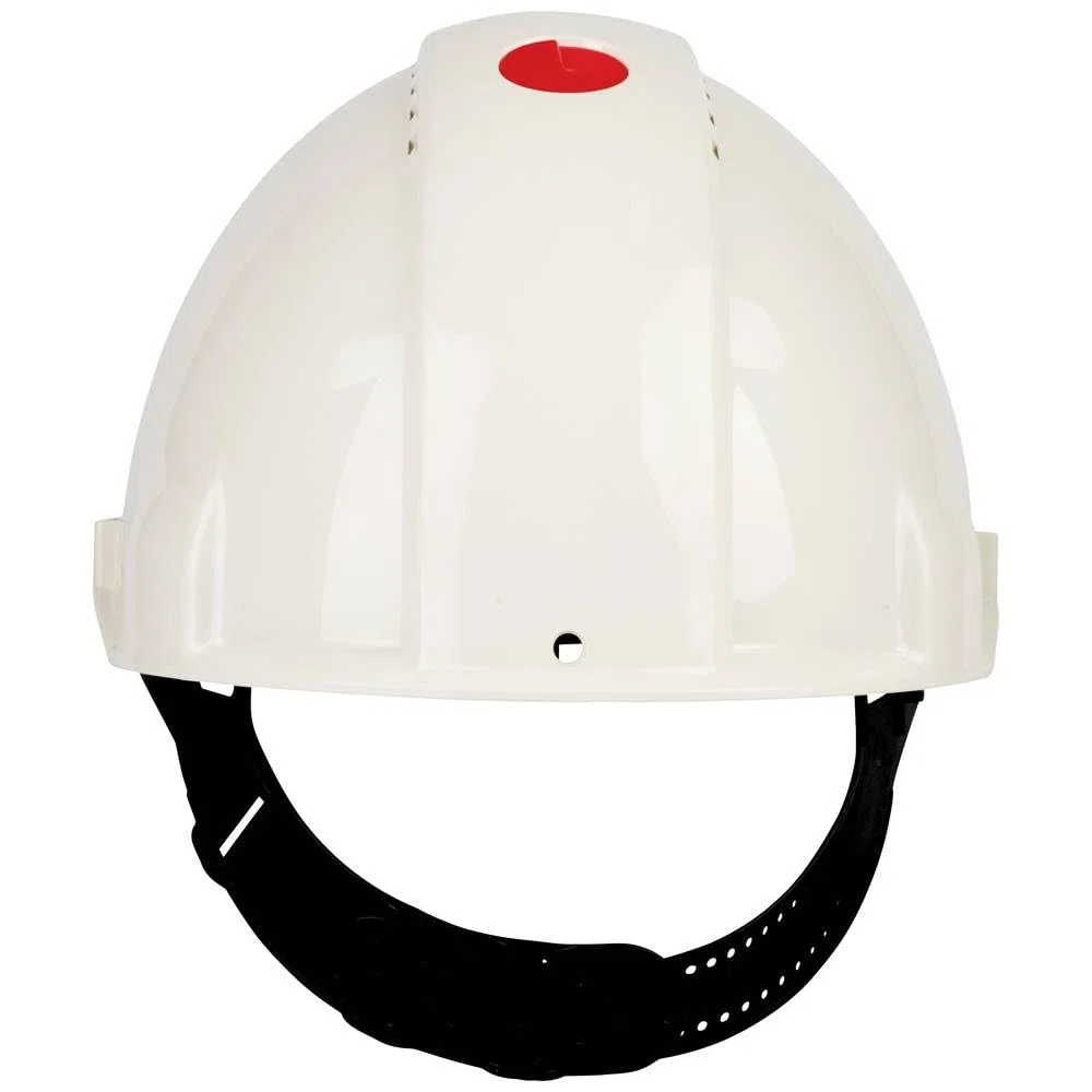 3M Peltor G 3000 Series Elmetto di Protezione con Uvicator senza Cricchetto e Fascia Antisudore in Pelle, Bianco