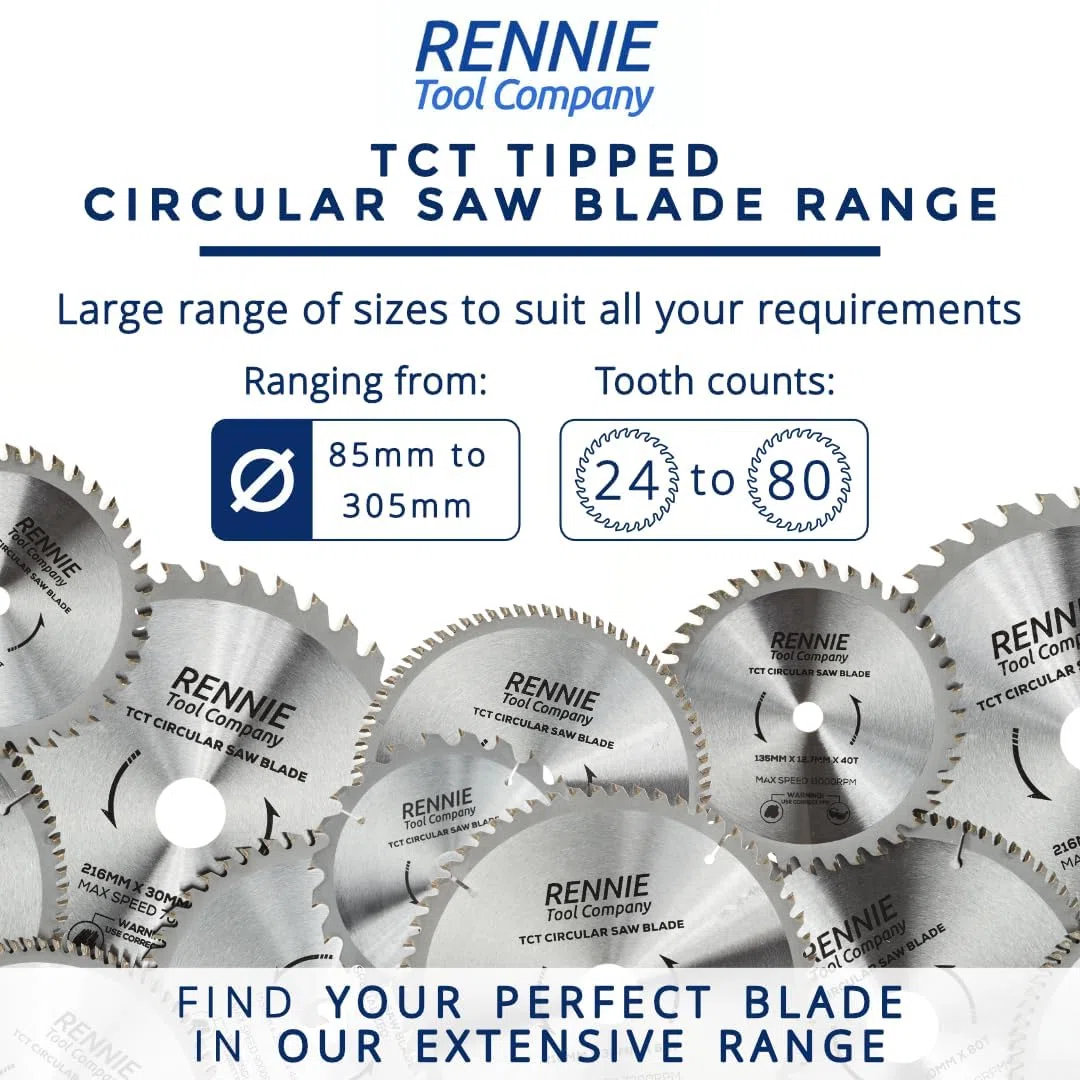 Lama per sega circolare da 185 mm x 20 mm x 80 denti, per tagli fini da 20 mm + anelli di riduzione del foro da 16 mm, adatta per seghe circolari Evolution Bosch, Makita, Ryobi, DeWalt, ecc