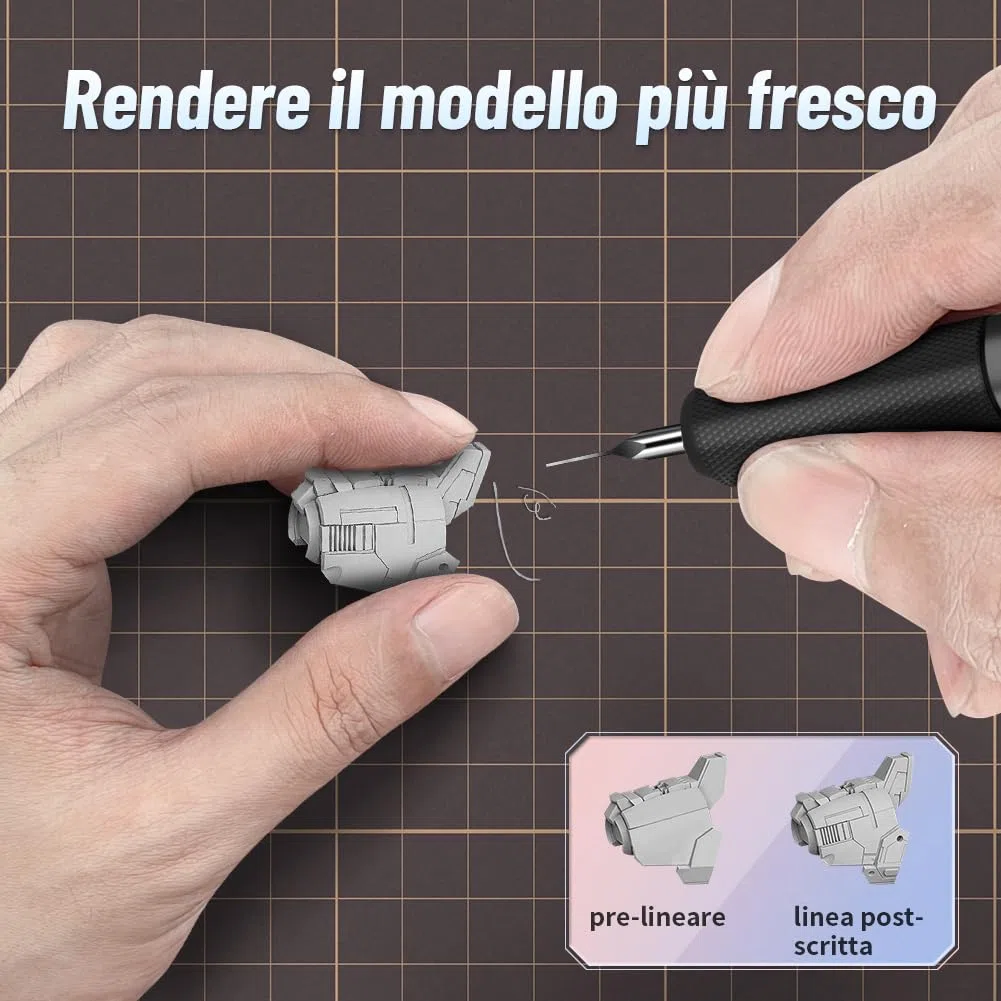 stedi Model Scriber, Lame in Acciaio Al Tungsteno Da 0,15 mm, Per Modellismo Hobbystico, Modello in Scala Rg, Kit Di Modellismo Gundam, Per Incidere Linee, Incisioni, Linee Di Pannelli, Resina