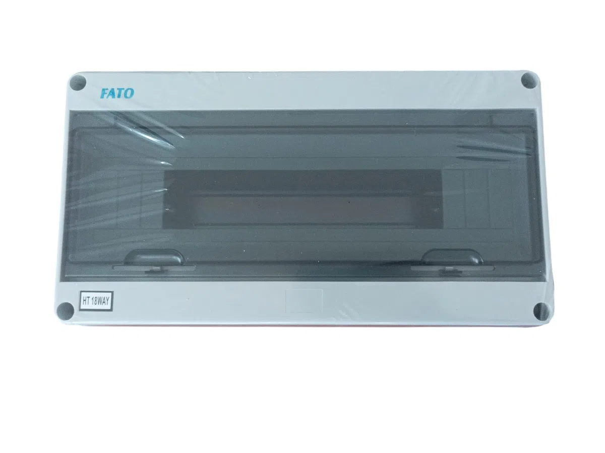 Centralino da Parete 18 moduli con porta trasparente - piccolo Centralino da Parete IP65 – 18 Moduli DIN con Porta Trasparente Fumé – Quadro Elettrico per Impianti Civili e Industriali