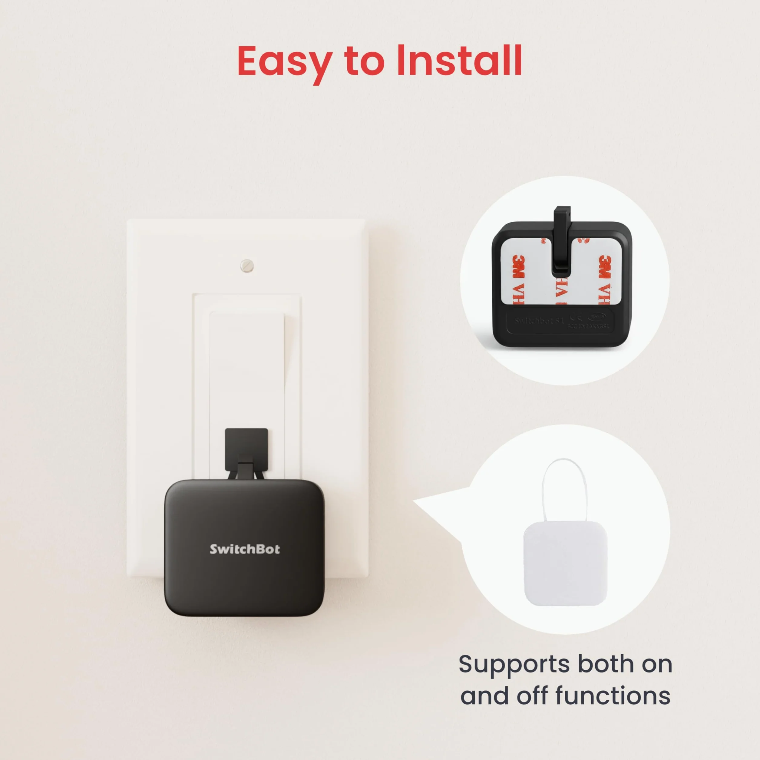 SwitchBot Interruttore Robot Intelligente - Controllo APP Bluetooth o Timer, Facile da Usare, Necessità SwitchBot Hub per Supportare Alexa, Google Home e il Telecomando, Automazione Domestica (Nero)