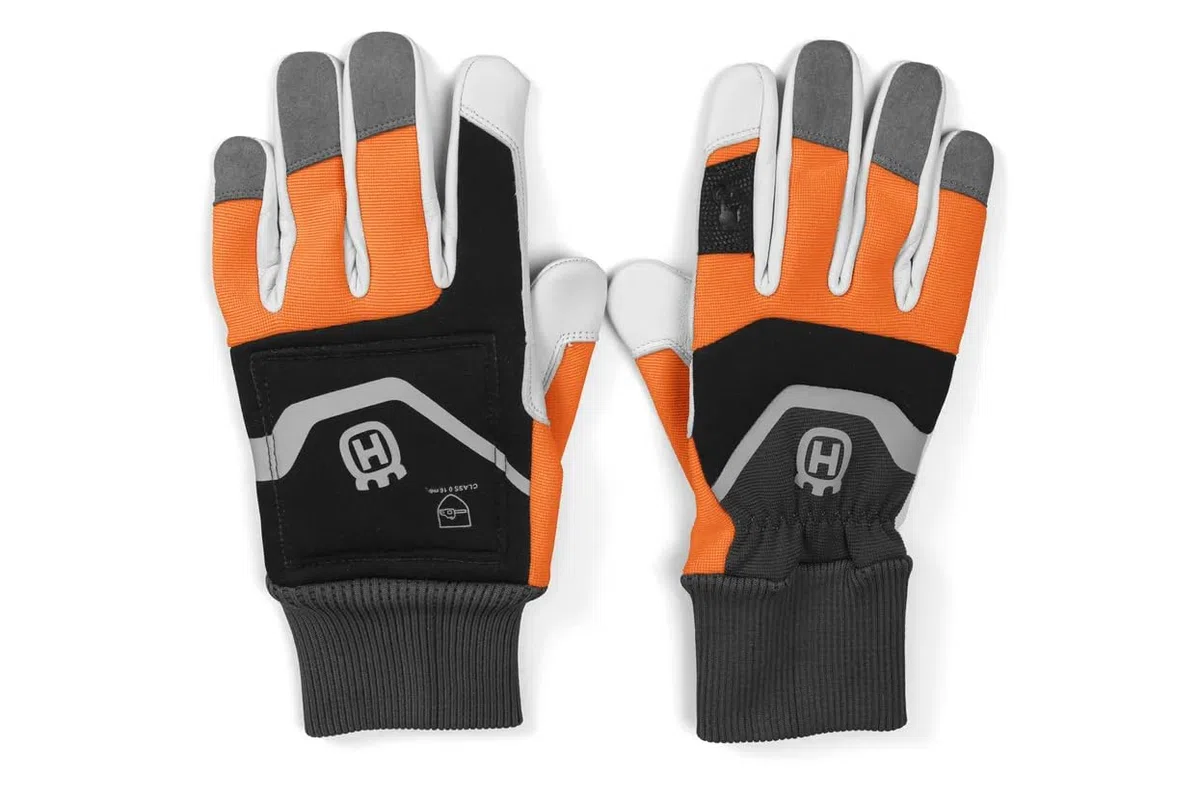HUSQVARNA High safety and long lasting Anti-Cut Gloves, touch screen. Work gloves, stable grip, high visibility; ideal for pruning, trimming and garden maintenance - Size 10