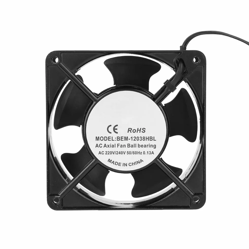 Ventola di Raffreddamento Assiale per Saldatrice 120x120x38 mm Metallo 28W Motore in Rame 2600 RPM Alta Velocità Basso Rumore 82CFM