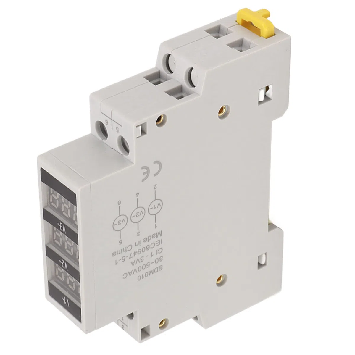 Voltmetro Voltmetro Wincal, Display Digitale Trifase Ac 80-500 V Morsetto Passante Guida Din, Protezione Da Sovratensione E Sottotensione Amperometro Per Le Misurazioni
