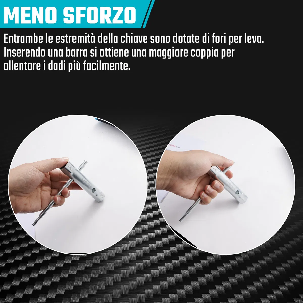 DURATECH Set di 10 chiavi a tubo con 2 leve, metrico, 6-22 mm, set di chiave tubo esagonale doppia per dadi posteriori per idraulica, installazioni e riparazioni di veicoli