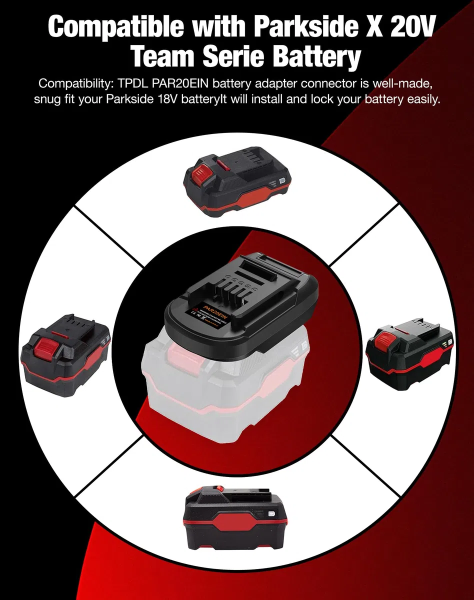 Adattatore batteria per Parkside 20 V Convert to for Einhell batteria 18 V