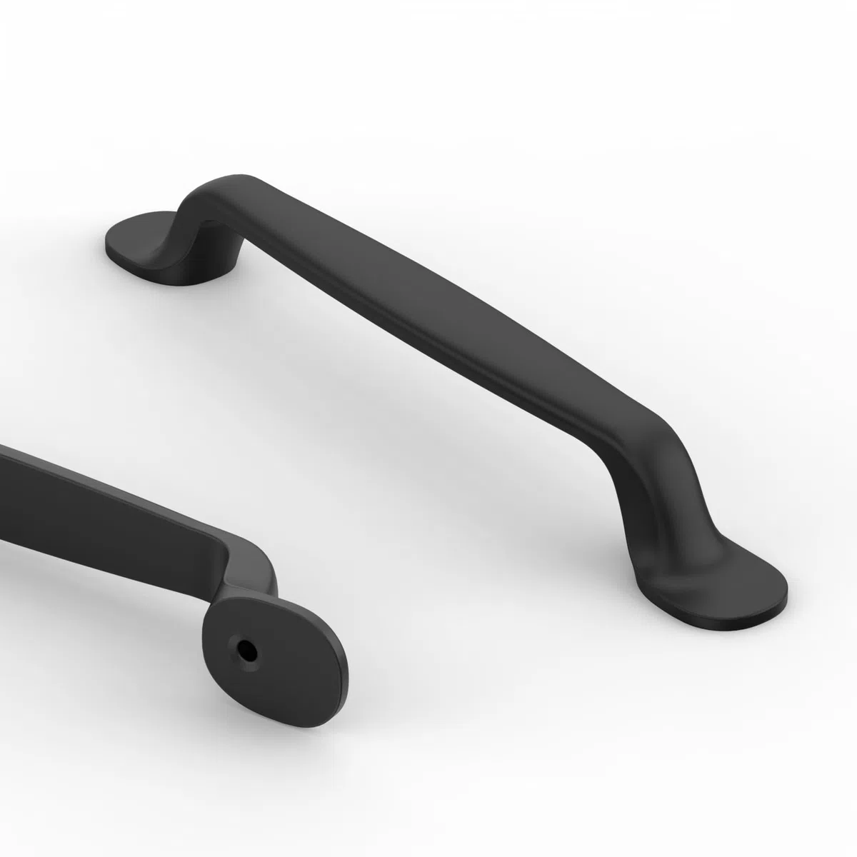 9BUILD 10 Pezzi Maniglie per Mobili da Cucina e Armadio - Distanza Fori 128MM, Nero Opaco, Moderni - EU0053