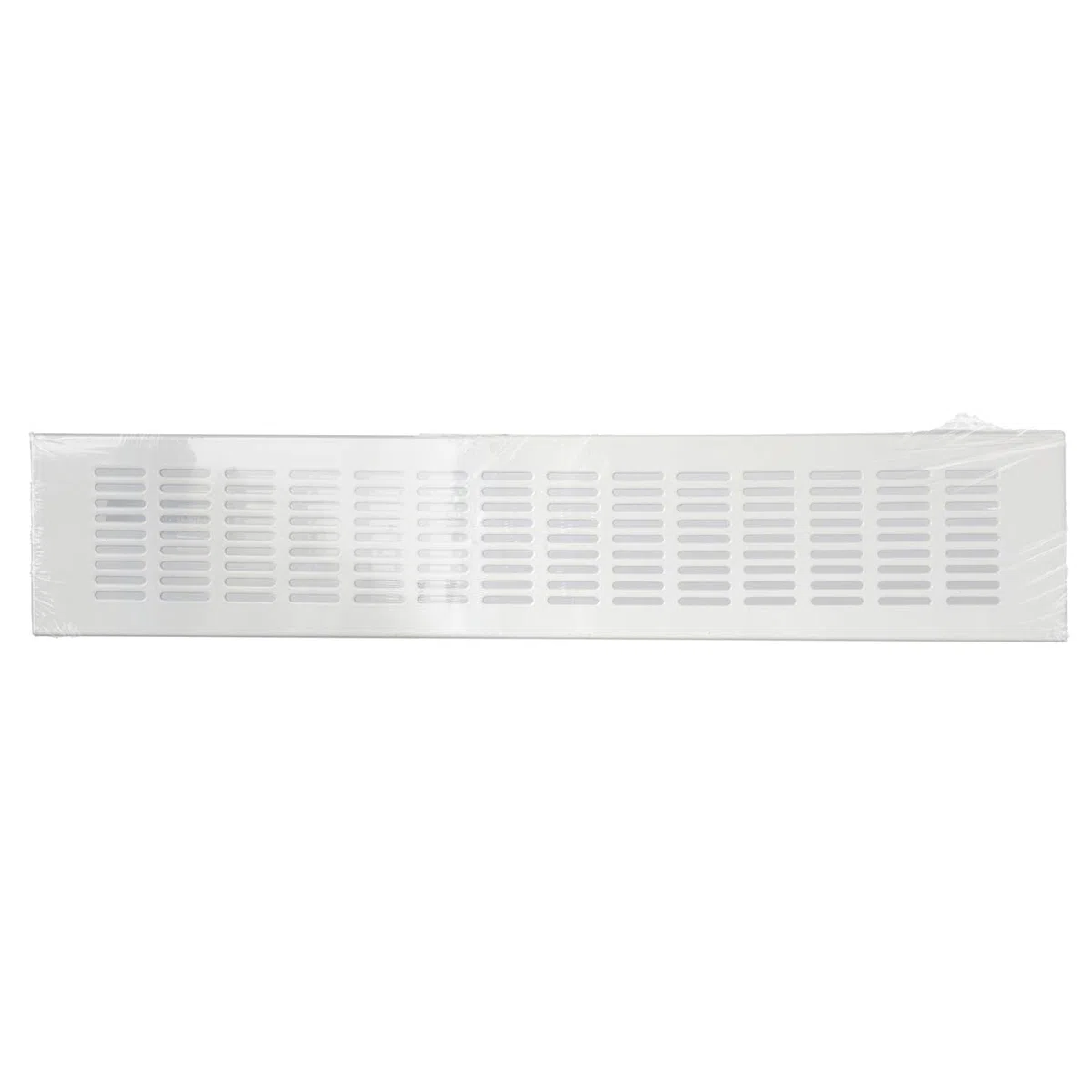 La Ventilazione GF408B Griglia di ventilazione Rettangolare in alluminio verniciato bianco da incasso, Dimensioni 400x80 mm.