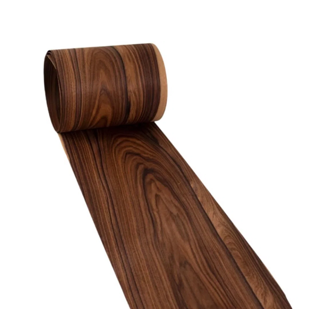 Intarsio di Legno di Palissandro Brasiliano Naturale Spesso - 0,5 mm di Spessore, 2,5x0,2 M per Passione Fai-da-Te, Opulenza per Mobili, Distinzione per Altoparlanti, Aggiornamento degli Interni delle