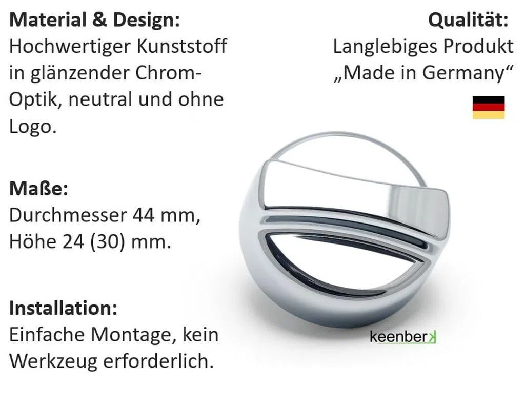 Set eccentrico per lavelli da cucina: bocchetta girevole Exenter e manopola girevole – Pezzi di ricambio premium Made in Germany