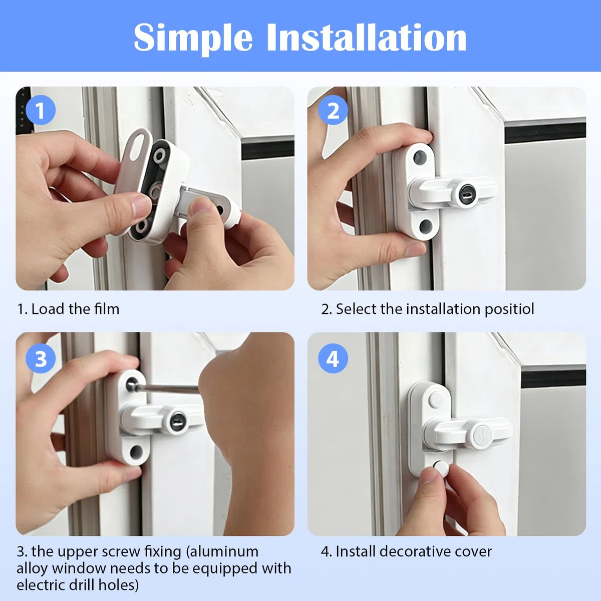 Serrature Tissit Sash Jammer, chiavi bloccanti con 2 chiavi, per porte e finestre in PVC UPVC