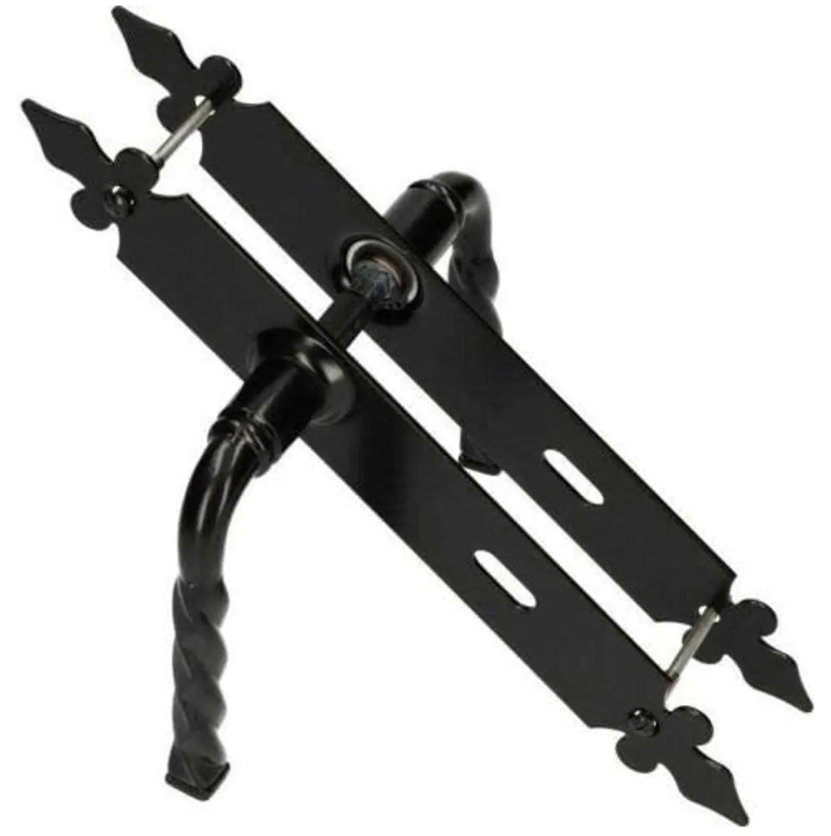 KOTARBAU Maniglia per porta, 90 mm, PZ/BB, colore nero, universale, per interni ed esterni, in ferro battuto, antiruggine (BB)