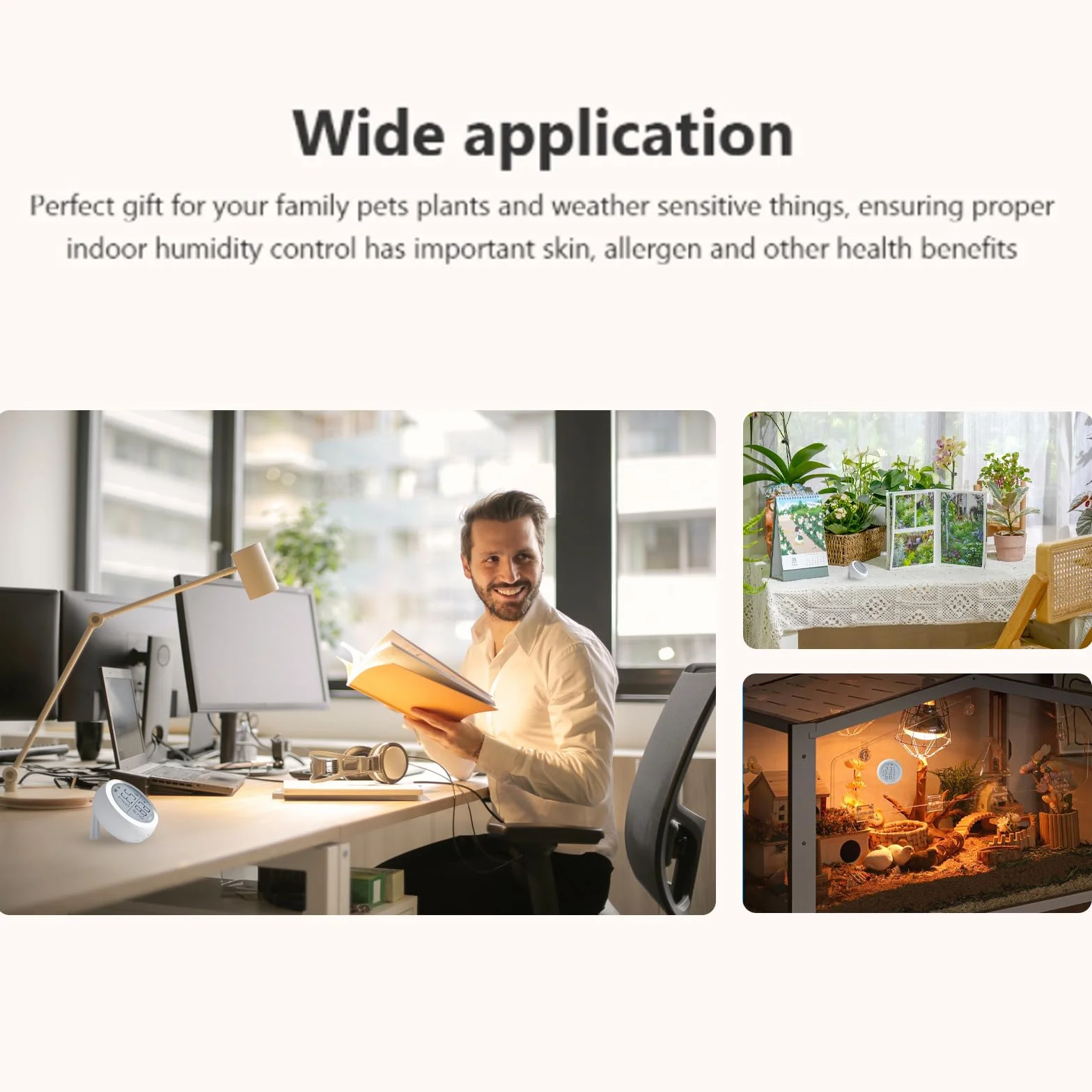 Imou ZTM1 - Sensore di temperatura WiFi, termometro igrometro, sensore di umidità intelligente per interni, con allarme e memorizzazione dei dati, per baby garage