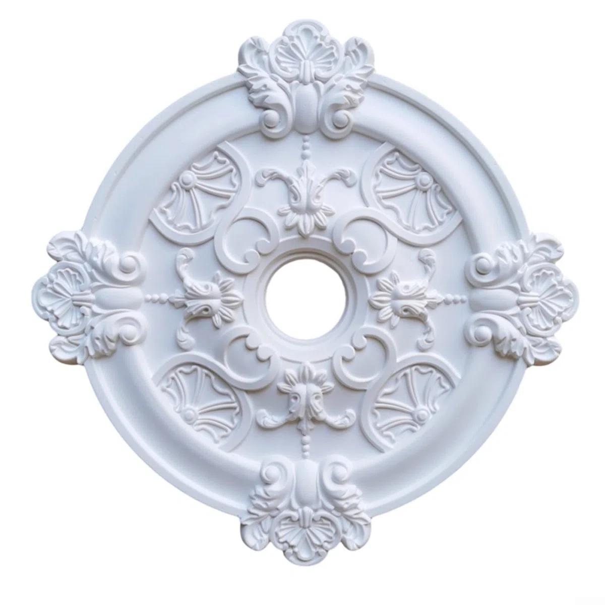 Soffitto in stucco,Rosone da soffitto bianco,Casa rotonda PU decorativo ventilatore a soffitto decorazione